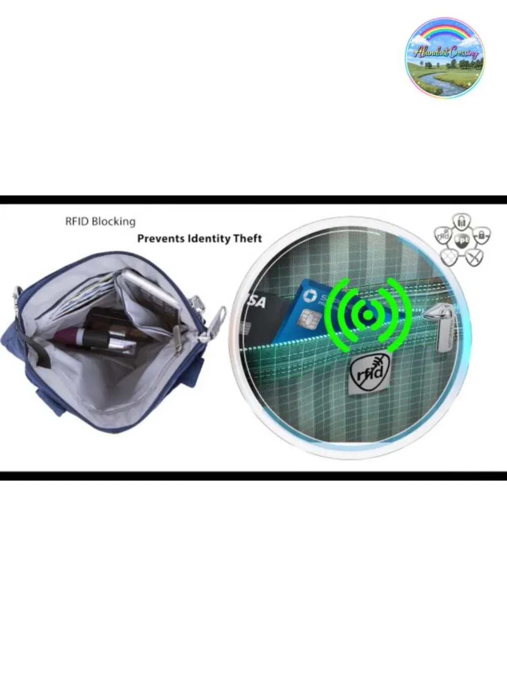 Anti-Theft Crossbody Bag RFID Blocking Slash-Resistant Women's Travel Handbag